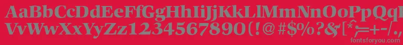 C792RomanBold Font – Gray Fonts on Red Background