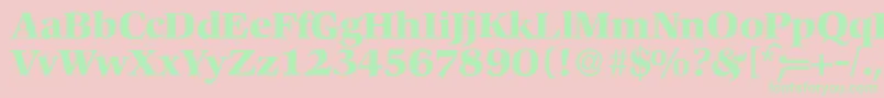 C792RomanBold-Schriftart – Grüne Schriften auf rosa Hintergrund