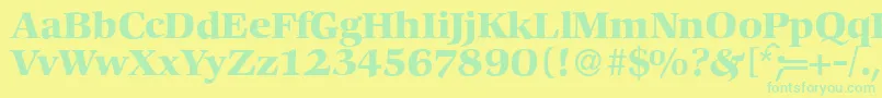 C792RomanBold Font – Green Fonts on Yellow Background