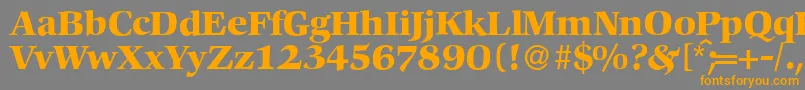C792RomanBold Font – Orange Fonts on Gray Background