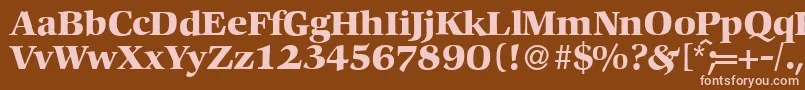 C792RomanBold Font – Pink Fonts on Brown Background