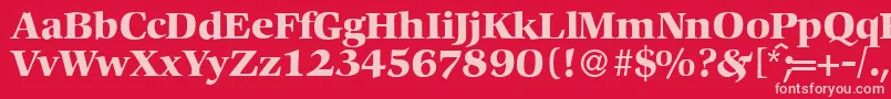 C792RomanBold Font – Pink Fonts on Red Background