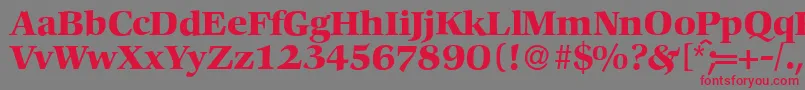C792RomanBold Font – Red Fonts on Gray Background