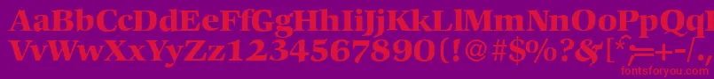 C792RomanBold Font – Red Fonts on Purple Background