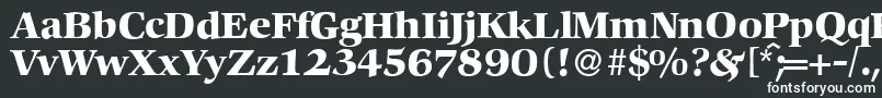 Шрифт C792RomanBold – белые шрифты на чёрном фоне