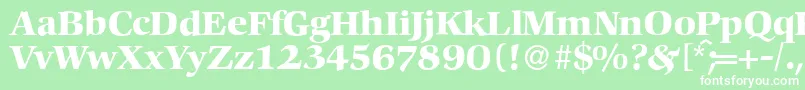 C792RomanBold-Schriftart – Weiße Schriften auf grünem Hintergrund