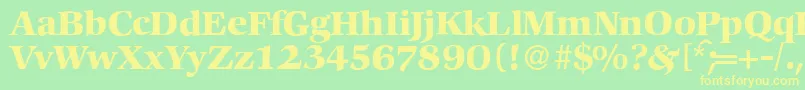 C792RomanBold Font – Yellow Fonts on Green Background