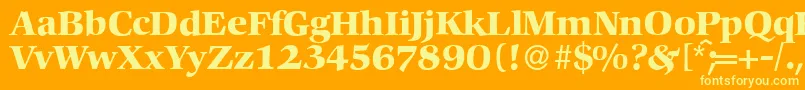 C792RomanBold Font – Yellow Fonts on Orange Background