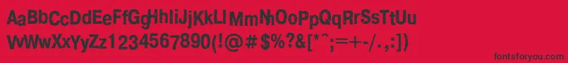 Crashc Font – Black Fonts on Red Background