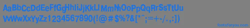 Crashc Font – Blue Fonts on Gray Background