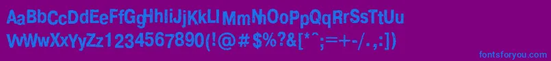 Crashc Font – Blue Fonts on Purple Background