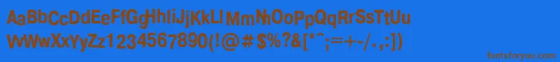 Crashc Font – Brown Fonts on Blue Background