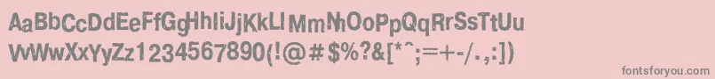 Crashc Font – Gray Fonts on Pink Background