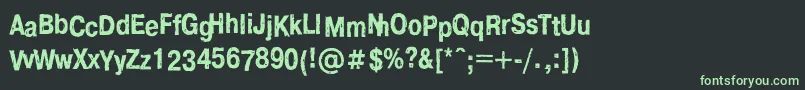 Crashc Font – Green Fonts on Black Background