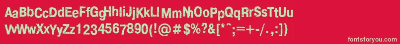 Crashc Font – Green Fonts on Red Background