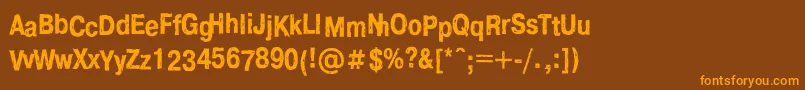 Crashc Font – Orange Fonts on Brown Background