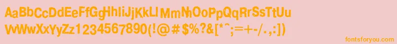 Crashc Font – Orange Fonts on Pink Background