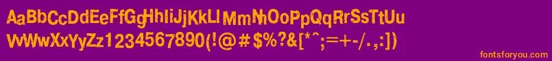 Crashc Font – Orange Fonts on Purple Background