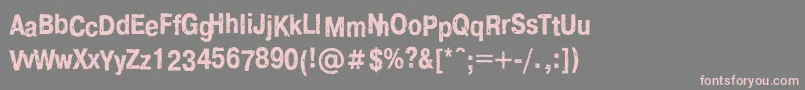 Crashc Font – Pink Fonts on Gray Background