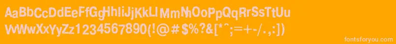 Crashc Font – Pink Fonts on Orange Background