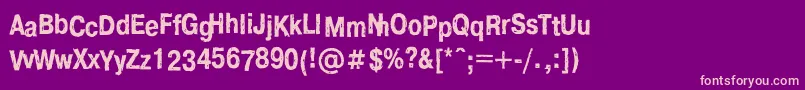 Crashc Font – Pink Fonts on Purple Background