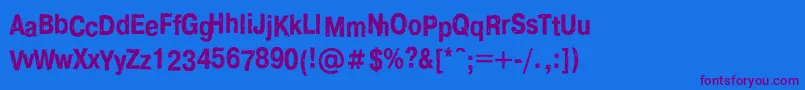 Crashc Font – Purple Fonts on Blue Background
