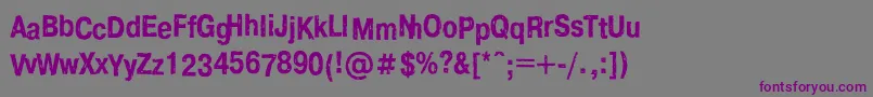 Шрифт Crashc – фиолетовые шрифты на сером фоне