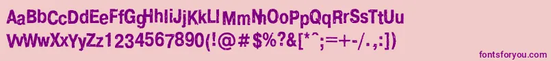 Crashc Font – Purple Fonts on Pink Background