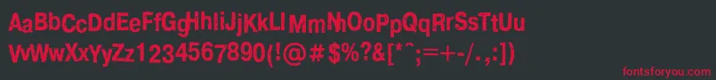 Crashc Font – Red Fonts on Black Background