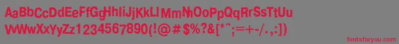 Crashc Font – Red Fonts on Gray Background