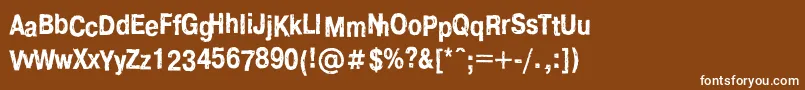 Crashc Font – White Fonts on Brown Background