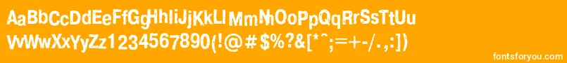 Crashc Font – White Fonts on Orange Background
