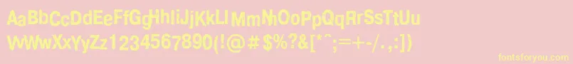 Crashc Font – Yellow Fonts on Pink Background
