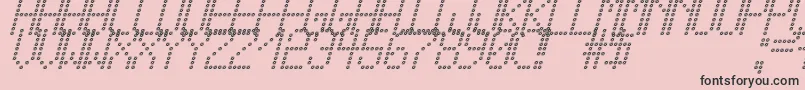 フォントCrossLedTfbCursive – ピンクの背景に黒い文字