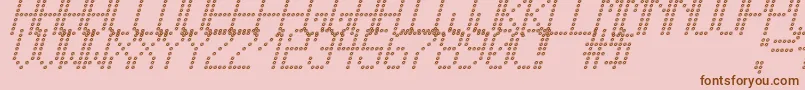 CrossLedTfbCursive Font – Brown Fonts on Pink Background
