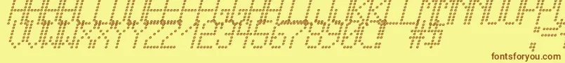 CrossLedTfbCursive Font – Brown Fonts on Yellow Background