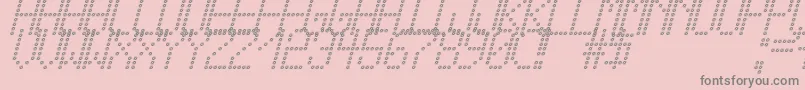 Czcionka CrossLedTfbCursive – szare czcionki na różowym tle