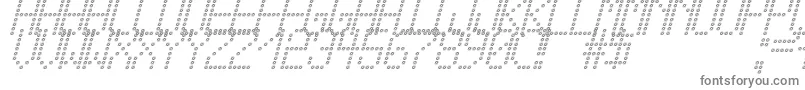 フォントCrossLedTfbCursive – 白い背景に灰色の文字