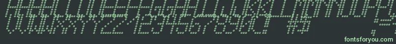 CrossLedTfbCursive Font – Green Fonts on Black Background