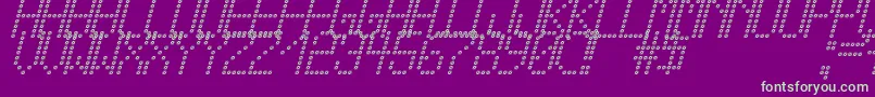 CrossLedTfbCursive Font – Green Fonts on Purple Background