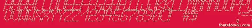 CrossLedTfbCursive-Schriftart – Grüne Schriften auf rotem Hintergrund