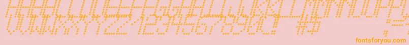 CrossLedTfbCursive Font – Orange Fonts on Pink Background