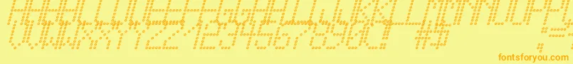 CrossLedTfbCursive Font – Orange Fonts on Yellow Background