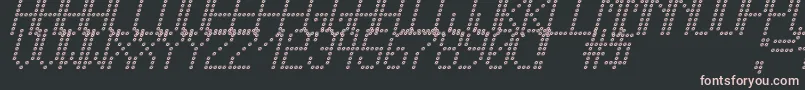 フォントCrossLedTfbCursive – 黒い背景にピンクのフォント