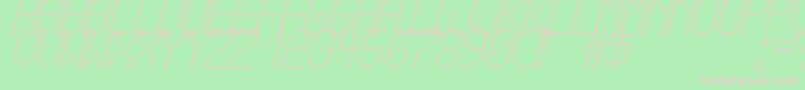 CrossLedTfbCursive Font – Pink Fonts on Green Background