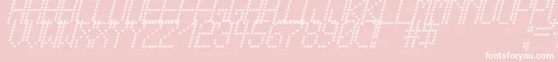 CrossLedTfbCursive Font – White Fonts on Pink Background