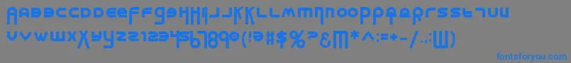 フォントMilkb – 灰色の背景に青い文字