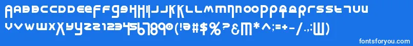 フォントMilkb – 青い背景に白い文字