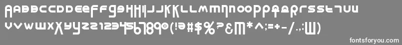 フォントMilkb – 灰色の背景に白い文字