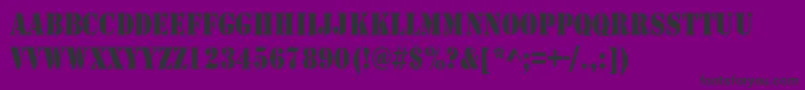 ArmyThin Font – Black Fonts on Purple Background